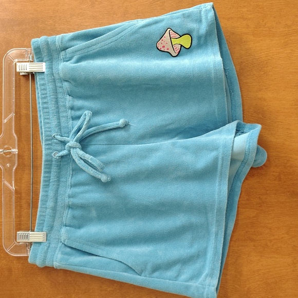 Fabletics Blue Terry Cloth Shorts Set - Picture 7 of 14